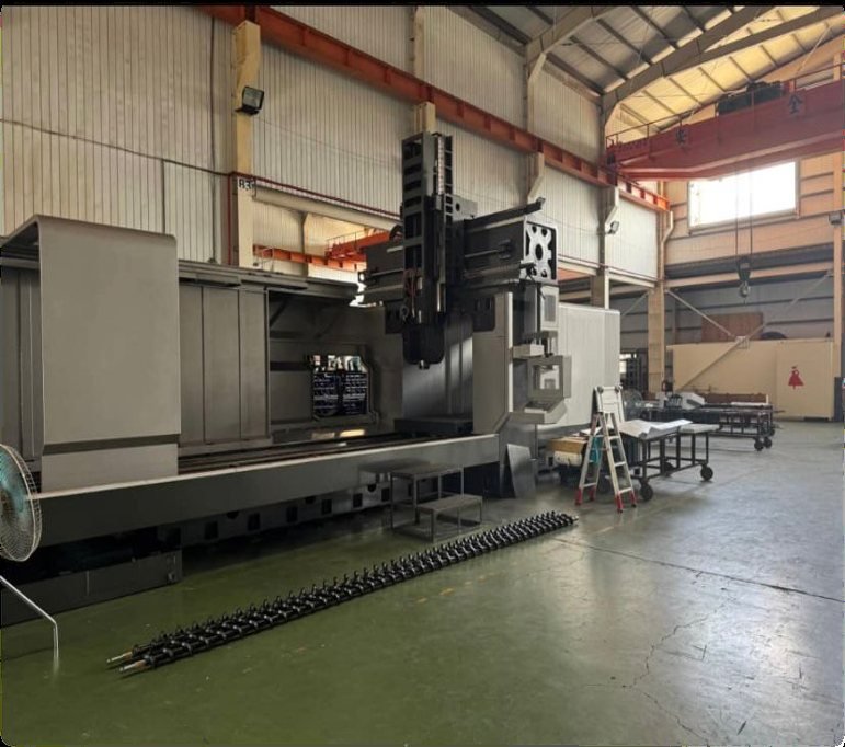 Double-column machine installed on the shop floor