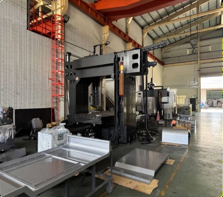 Large-capacity machining bay
